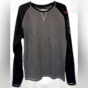 Men's GASP Crewneck Sweater - Black and Gray, Size XL